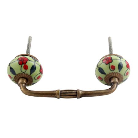 Garden Bouquet Ceramic Bridge Handle